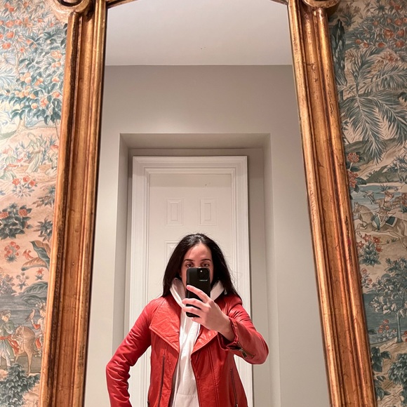 Joie Small Red Leather Jacket - Picture 4 of 4